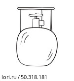 Icon Of Camping Gas Container. Hand Drawn Sketch Design. Vector Illustration. Стоковая иллюстрация, агентство Ingram Publishing / Фотобанк Лори