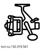 Icon Of Fishing Reel. Bold outline design with editable stroke width. Vector Illustration. Стоковая иллюстрация, агентство Ingram Publishing / Фотобанк Лори