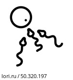 Sperm And Egg Cell Icon. Bold outline design with editable stroke width. Vector Illustration. Стоковая иллюстрация, агентство Ingram Publishing / Фотобанк Лори