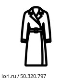 Business Woman Trench Icon. Bold outline design with editable stroke width. Vector Illustration. Стоковая иллюстрация, агентство Ingram Publishing / Фотобанк Лори