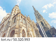 The St Stephen’s cathedral on the central of Vienna, Austria. Стоковое фото, агентство Ingram Publishing / Фотобанк Лори