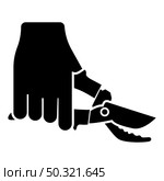 Secateur in hand garden pruner pruning shears Clippers Hand scissors Manual cutting use tool icon black color vector illustration flat style simple image. Secateur in hand garden pruner pruning shears Clippers Hand scissors Manual cutting use tool icon black color vector illustration flat style image. Стоковая иллюстрация, агентство Ingram Publishing / Фотобанк Лори