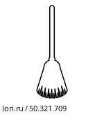 Broom Besom made from twigs Tool for cleaning Sweep concept Panicle Halloween accessory contour outline icon black color vector illustration flat style simple image. Broom Besom made from twigs Tool for cleaning Sweep concept Panicle Halloween accessory contour outline icon black color vector illustration flat style image. Стоковая иллюстрация, агентство Ingram Publishing / Фотобанк Лори