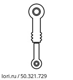 Shock absorber Suspension contour outline icon black color vector illustration flat style simple image. Shock absorber Suspension contour outline icon black color vector illustration flat style image. Стоковая иллюстрация, агентство Ingram Publishing / Фотобанк Лори