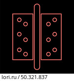 Neon accesories for door red color vector illustration flat style light image. Neon accesories for door red color vector illustration flat style image. Стоковая иллюстрация, агентство Ingram Publishing / Фотобанк Лори