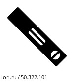 Icon Of Construction Level. Black Stencil Design. Vector Illustration. Стоковая иллюстрация, агентство Ingram Publishing / Фотобанк Лори