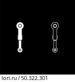 Shock absorber Suspension icon white color vector illustration flat style simple image set. Shock absorber Suspension icon white color vector illustration flat style image set. Стоковая иллюстрация, агентство Ingram Publishing / Фотобанк Лори