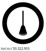 Broom Besom made from twigs Tool for cleaning Sweep concept Panicle Halloween accessory icon in circle round black color vector illustration solid outline style simple image. Broom Besom made from twigs Tool for cleaning Sweep concept Panicle Halloween accessory icon in circle round black color vector illustration solid outline style image. Стоковая иллюстрация, агентство Ingram Publishing / Фотобанк Лори