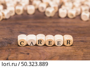 concept career made from wooden dices. Стоковое фото, агентство Ingram Publishing / Фотобанк Лори