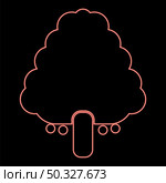 Neon fruit tree red color vector illustration flat style light image. Neon fruit tree red color vector illustration flat style image. Стоковая иллюстрация, агентство Ingram Publishing / Фотобанк Лори