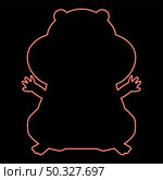Neon hamster silhouette red color vector illustration flat style light image. Neon hamster silhouette red color vector illustration flat style image. Стоковая иллюстрация, агентство Ingram Publishing / Фотобанк Лори
