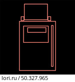 Neon hand terminal red color vector illustration flat style light image. Neon hand terminal red color vector illustration flat style image. Стоковая иллюстрация, агентство Ingram Publishing / Фотобанк Лори