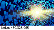 Internet technology and Metaverse background as a futuristic streaming media symbol as a virtual web and augmented reality or computer media concept as a 3D render. Стоковое фото, агентство Ingram Publishing / Фотобанк Лори