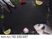 frame with fresh fish condiments. High resolution photo. frame with fresh fish condiments. High quality photo. Стоковое фото, агентство Ingram Publishing / Фотобанк Лори