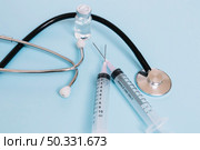 stethoscope syringes. High resolution photo. stethoscope syringes. High quality photo. Стоковое фото, агентство Ingram Publishing / Фотобанк Лори