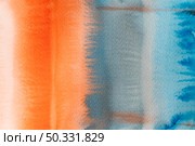 abstract watercolor orange blue background. High resolution photo. abstract watercolor orange blue background. High quality photo. Стоковое фото, агентство Ingram Publishing / Фотобанк Лори