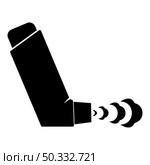 Hand Inhaler spray for treatment asthma cough relief concept Inhalation allergic patient icon black color vector illustration flat style simple image. Hand Inhaler spray for treatment asthma cough relief concept Inhalation allergic patient icon black color vector illustration flat style image. Стоковая иллюстрация, агентство Ingram Publishing / Фотобанк Лори