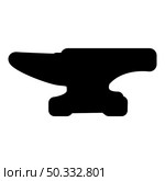 Anvil icon black color vector illustration flat style simple image. Anvil icon black color vector illustration flat style image. Стоковая иллюстрация, агентство Ingram Publishing / Фотобанк Лори