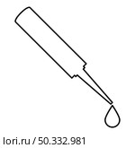 Glue with drop Silicone contour outline icon black color vector illustration flat style simple image. Glue with drop Silicone contour outline icon black color vector illustration flat style image. Стоковая иллюстрация, агентство Ingram Publishing / Фотобанк Лори