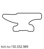Anvil contour outline icon black color vector illustration flat style simple image. Anvil contour outline icon black color vector illustration flat style image. Стоковая иллюстрация, агентство Ingram Publishing / Фотобанк Лори
