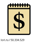 Dollar Calendar Icon. Editable Bold Outline With Color Fill Design. Vector Illustration. Стоковая иллюстрация, агентство Ingram Publishing / Фотобанк Лори