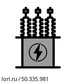 Electric Transformer Icon. Editable Bold Outline With Color Fill Design. Vector Illustration. Стоковая иллюстрация, агентство Ingram Publishing / Фотобанк Лори