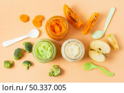 view baby food jars. Стоковое фото, агентство Ingram Publishing / Фотобанк Лори