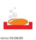 Soap-dish Icon. Flat Color Design. Vector Illustration. Стоковая иллюстрация, агентство Ingram Publishing / Фотобанк Лори