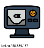 Icon Of Echo Sounder. Editable Bold Outline With Color Fill Design. Vector Illustration. Стоковая иллюстрация, агентство Ingram Publishing / Фотобанк Лори