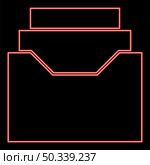 Neon documents archieve or drawer red color vector illustration image flat style light. Neon documents archieve or drawer red color vector illustration image flat style. Стоковая иллюстрация, агентство Ingram Publishing / Фотобанк Лори