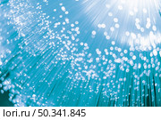 blue light optic fiber. Стоковое фото, агентство Ingram Publishing / Фотобанк Лори