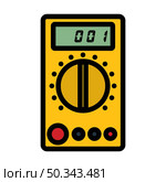 Multimeter Icon. Editable Bold Outline With Color Fill Design. Vector Illustration. Стоковая иллюстрация, агентство Ingram Publishing / Фотобанк Лори