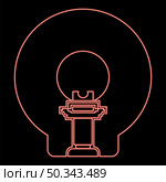 Neon mri diagnostic red color vector illustration image flat style light. Neon mri diagnostic red color vector illustration image flat style. Стоковая иллюстрация, агентство Ingram Publishing / Фотобанк Лори