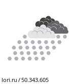 Hail Icon. Flat Color Design. Vector Illustration. Стоковая иллюстрация, агентство Ingram Publishing / Фотобанк Лори