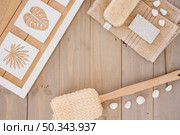 brown accessories body washing. Стоковое фото, агентство Ingram Publishing / Фотобанк Лори