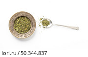 natural herbal crushed plants copy space. Стоковое фото, агентство Ingram Publishing / Фотобанк Лори