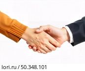 Рукопожатие мужчины и женщины / Handshake of a man and a woman. Стоковое AI-изображение, AI-художник Валерий Лукин / Фотобанк Лори