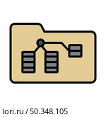 Folder Network Icon. Bold outline design with editable stroke width. Vector Illustration. Стоковая иллюстрация, агентство Ingram Publishing / Фотобанк Лори