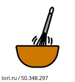 Corolla Mixing In Bowl Icon. Editable Bold Outline With Color Fill Design. Vector Illustration. Стоковая иллюстрация, агентство Ingram Publishing / Фотобанк Лори
