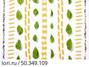 top view pasta arrangement white background. Стоковое фото, агентство Ingram Publishing / Фотобанк Лори