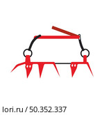 Alpinist Crampon Icon. Flat Color Design. Vector Illustration. Стоковая иллюстрация, агентство Ingram Publishing / Фотобанк Лори