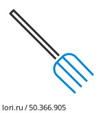 Pitchfork Icon. Editable Bold Outline With Color Fill Design. Vector Illustration. Стоковая иллюстрация, агентство Ingram Publishing / Фотобанк Лори