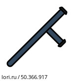 Police Baton Icon. Editable Bold Outline With Color Fill Design. Vector Illustration. Стоковая иллюстрация, агентство Ingram Publishing / Фотобанк Лори