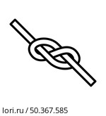 Alpinist Rope Knot Icon. Bold outline design with editable stroke width. Vector Illustration. Стоковая иллюстрация, агентство Ingram Publishing / Фотобанк Лори