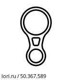 Alpinist Descender Icon. Bold outline design with editable stroke width. Vector Illustration. Стоковая иллюстрация, агентство Ingram Publishing / Фотобанк Лори