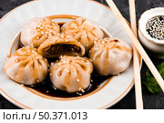 delicious meat dumplings closeup. Стоковое фото, агентство Ingram Publishing / Фотобанк Лори