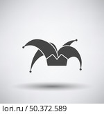April Fool’s Day Icon. Dark Gray on Gray Background With Round Shadow. Vector Illustration. Стоковая иллюстрация, агентство Ingram Publishing / Фотобанк Лори