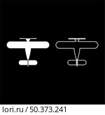 Propelier aircraft retro vintage small plane single engine set icon white color vector illustration image simple solid fill outline contour line thin flat style. Propelier aircraft retro vintage small plane single engine set icon white color vector illustration image solid fill outline contour line thin flat style. Стоковая иллюстрация, агентство Ingram Publishing / Фотобанк Лори
