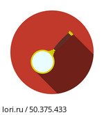 Magnifier Icon. Flat Circle Stencil Design With Long Shadow. Vector Illustration. Стоковая иллюстрация, агентство Ingram Publishing / Фотобанк Лори