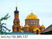 Russia Saraktash 25 May 2010: Trinity Simeon's Convent of Mercy. Cathedral of the Life-Giving Trinity. Orenburg region. Стоковое фото, фотограф Акиньшин Владимир / Фотобанк Лори